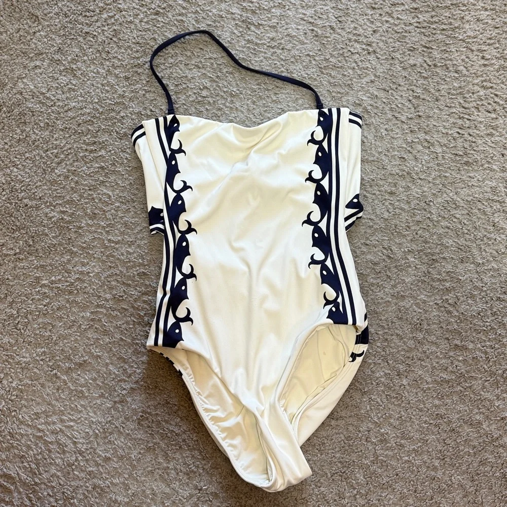 ALÉMAIS Women's Natural Marine One-Piece Swimsuit NWT Small - Picture 7 of 11